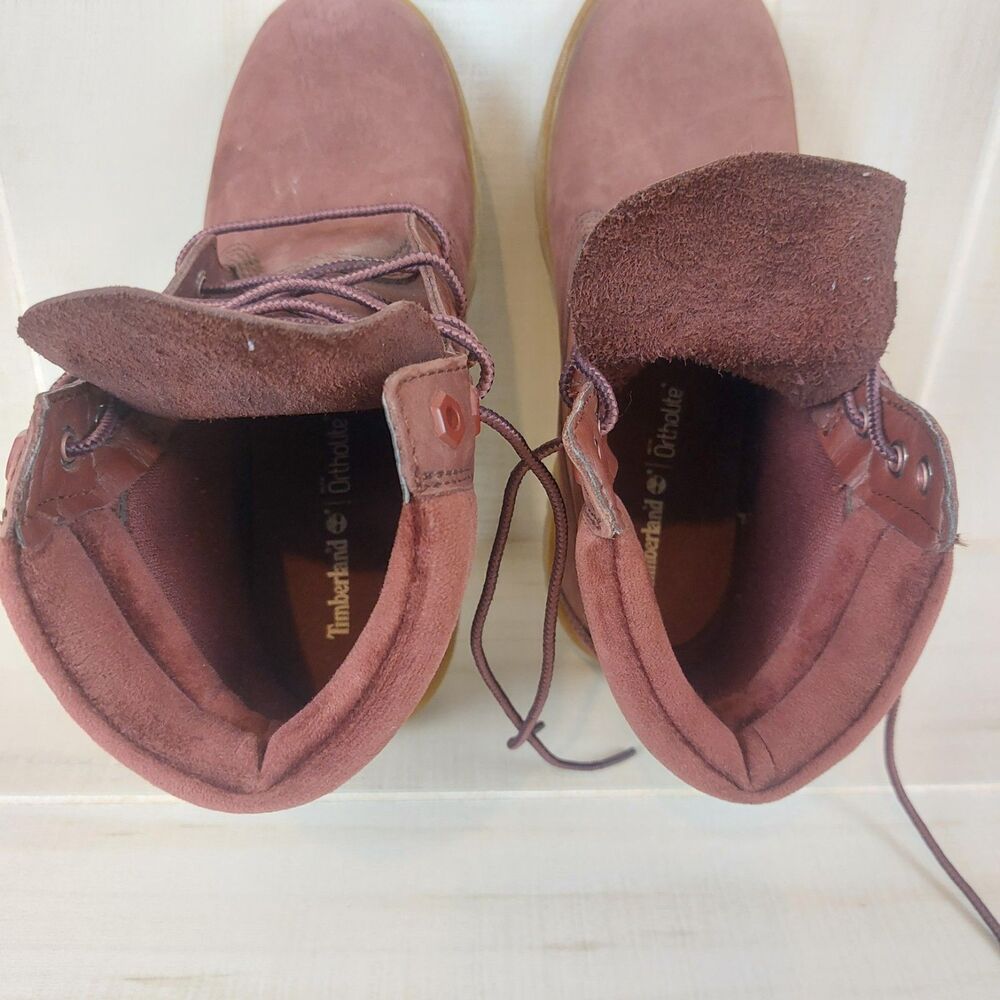 Timberland Linden Woods 6-In Waterproof Ankle Boots Women's Size 6 Burgundy - Picture 8 of 8